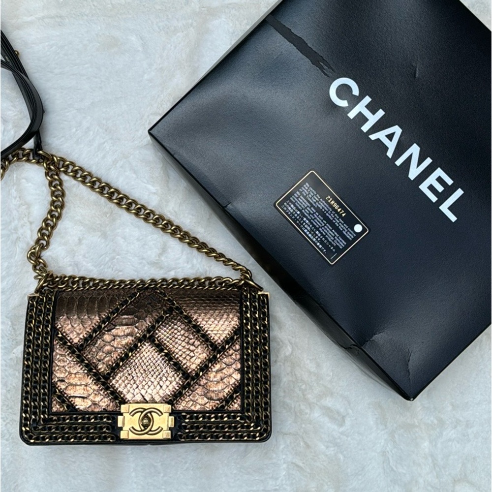 Chanel limited edition medium python boy bag - Picture 16 of 16